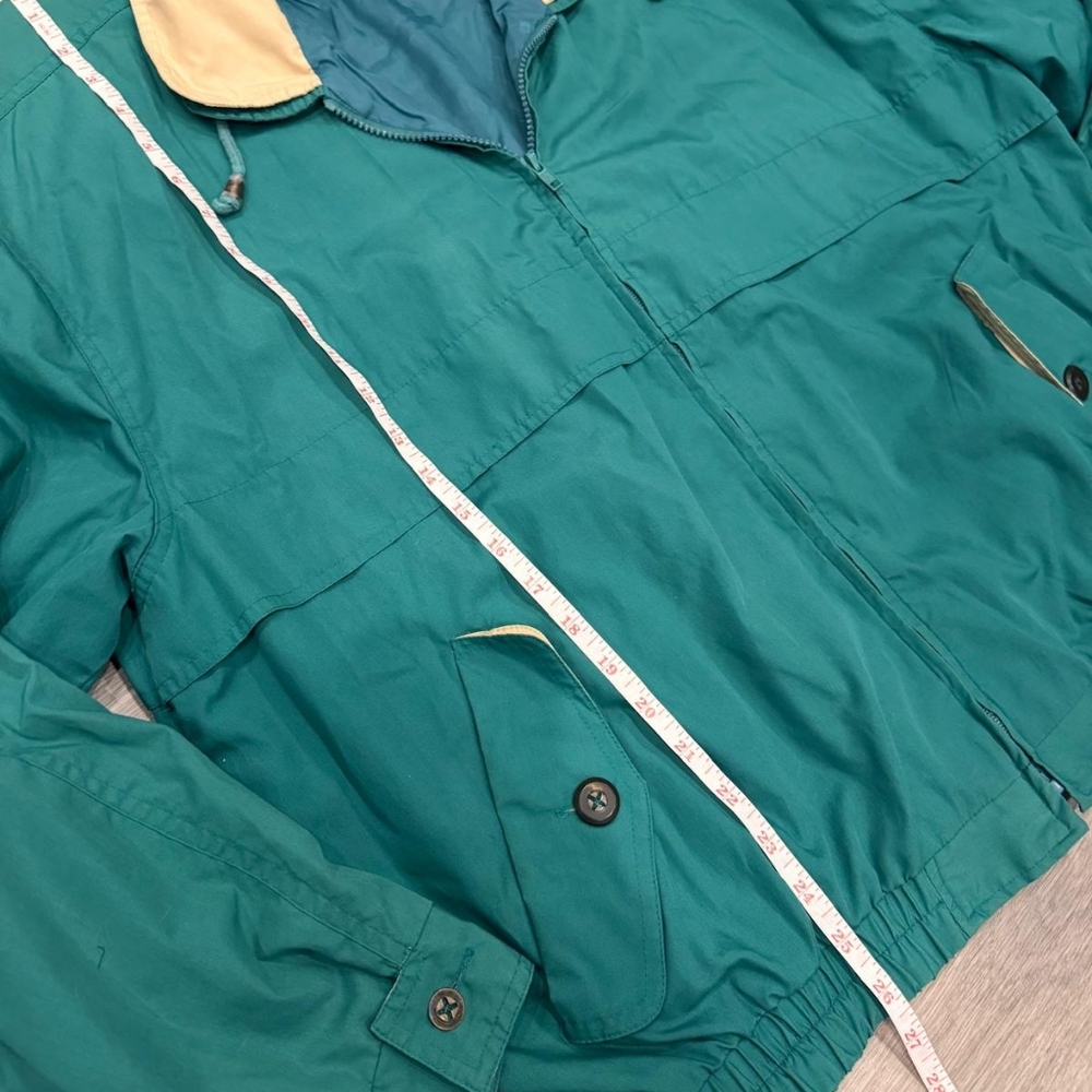 Vintage Rivage Men's Green Full Zip Casual Everyday Spring Bomber Jacket Size L - Picture 8 of 11